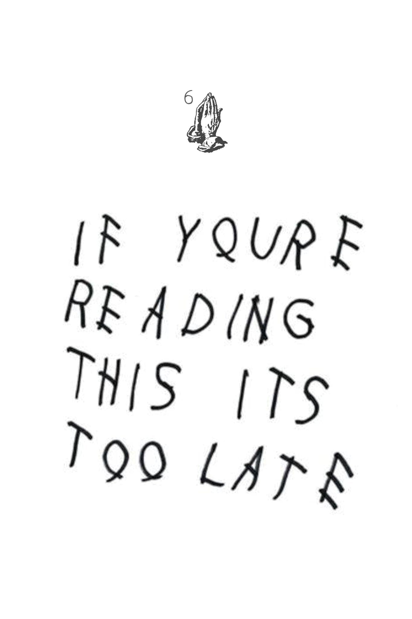 Drake Take Care Album Quote Poster 24 X 36