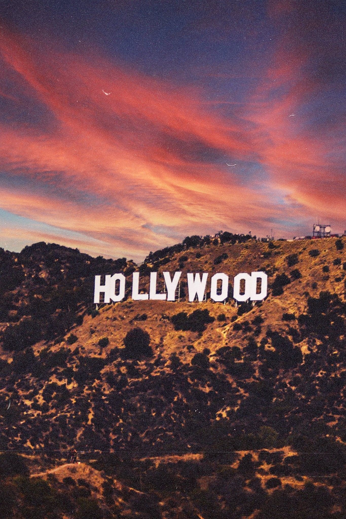hollywood sign at sunset wallpaper