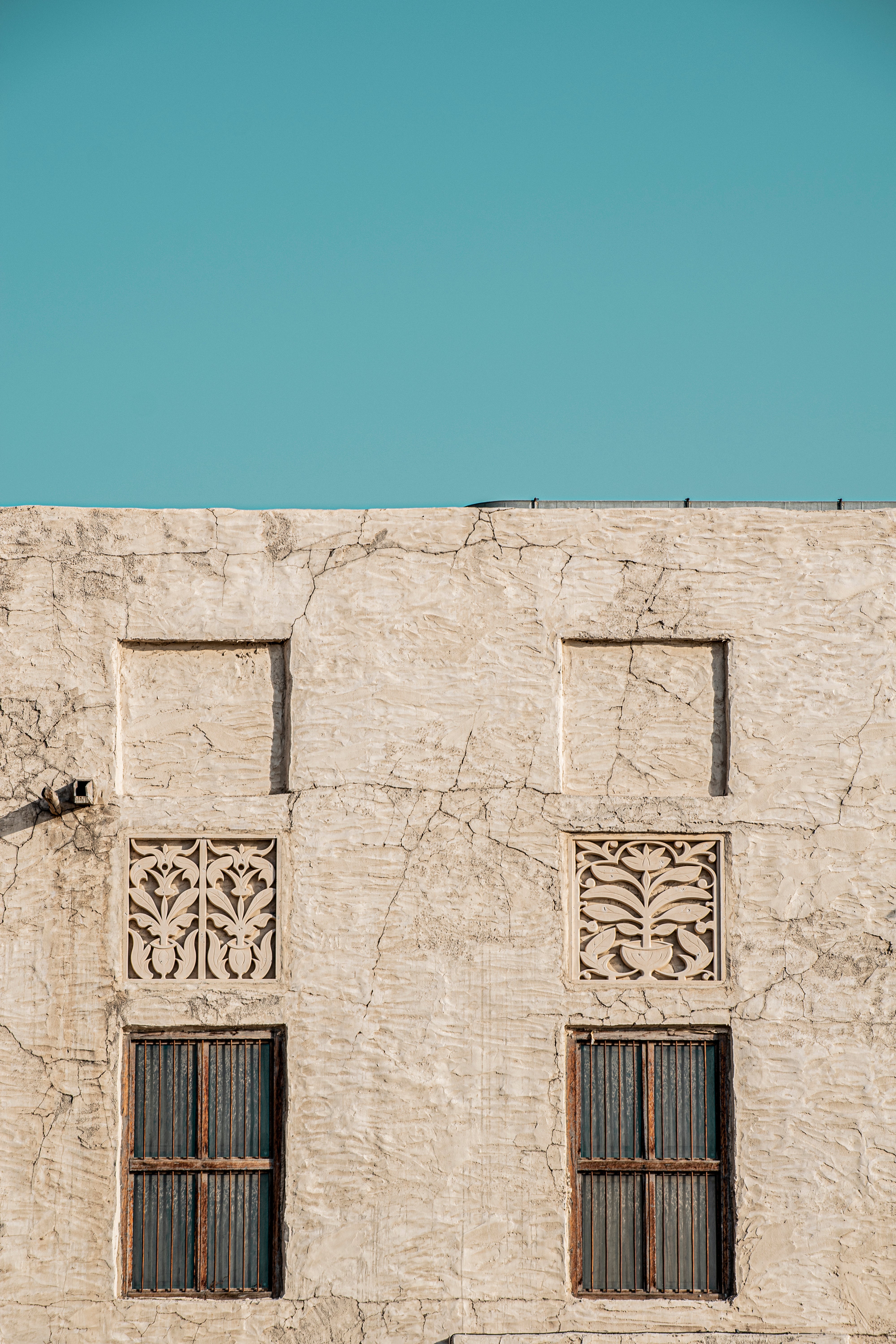 Old White Building Poster