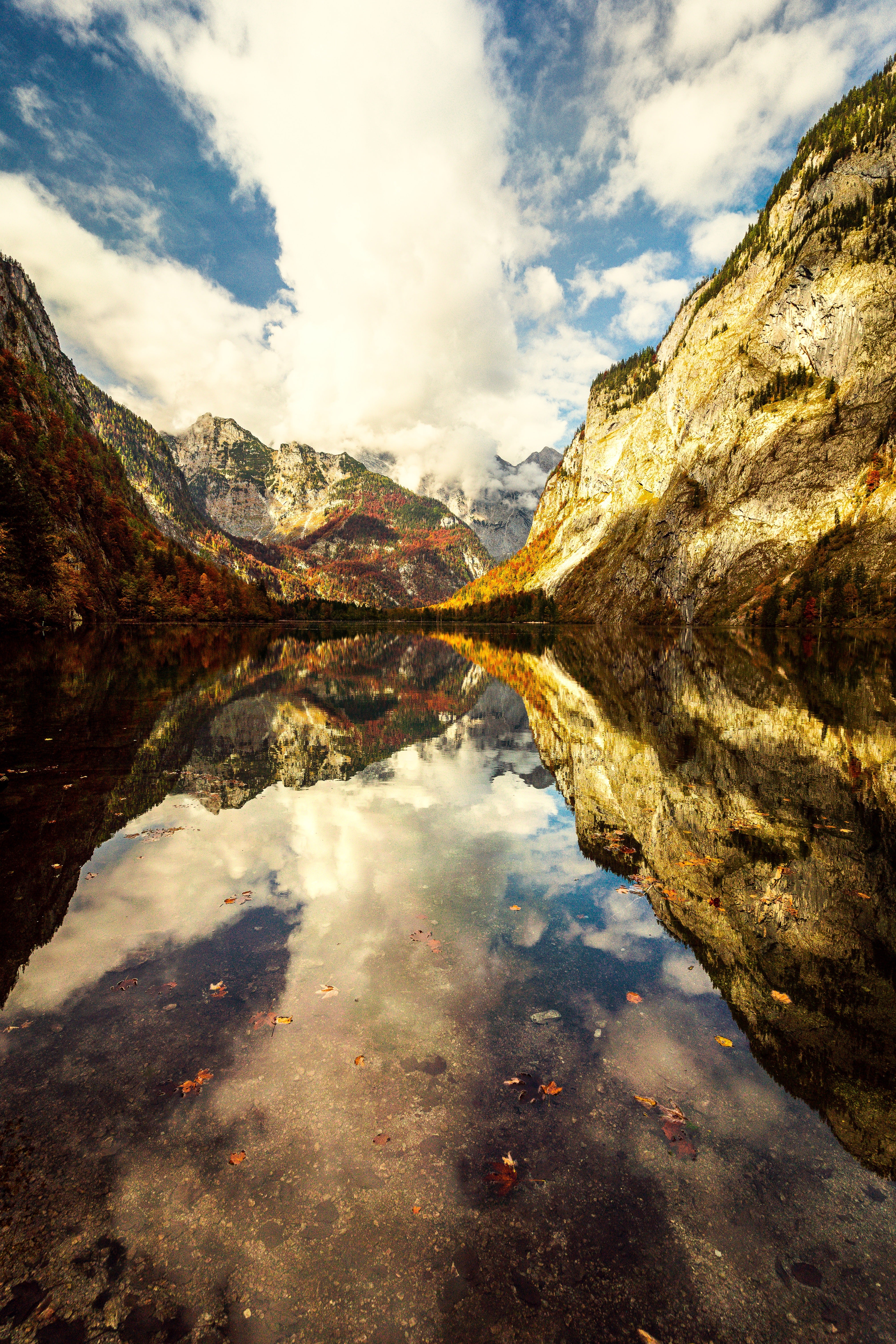 View Between Mountain Portrait Poster