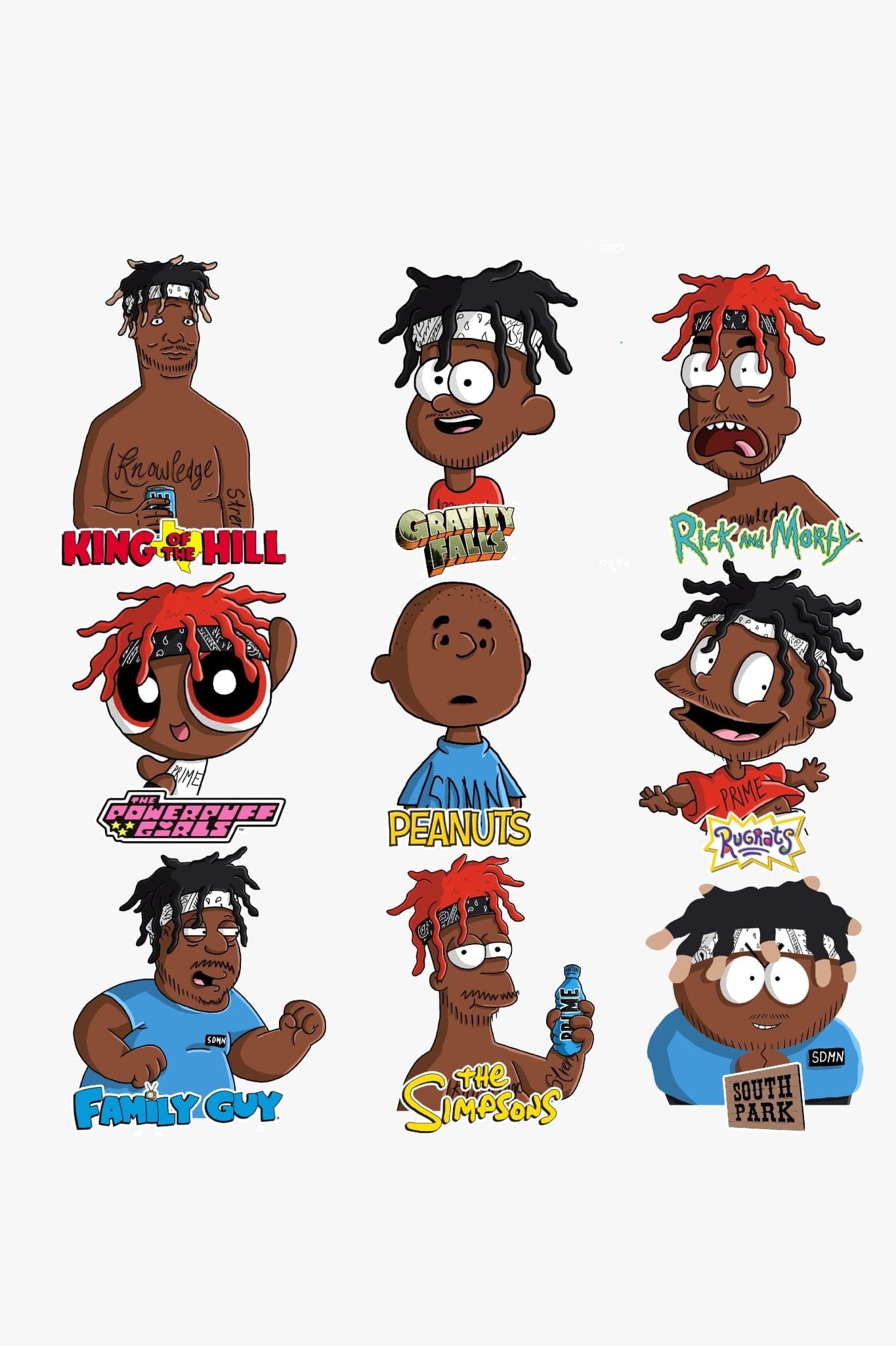 KSI 'Nine Cartoon Styles' Poster - Posters Plug