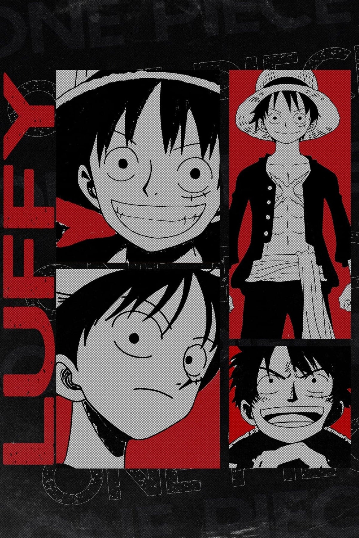 One Piece 'Red Luffy' Poster – Posters Plug