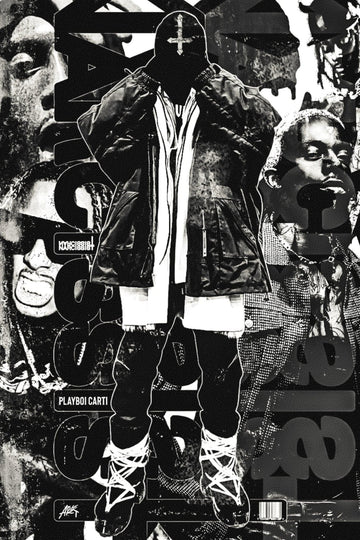 Playboi Carti 'B&W Collage' Poster – Posters Plug