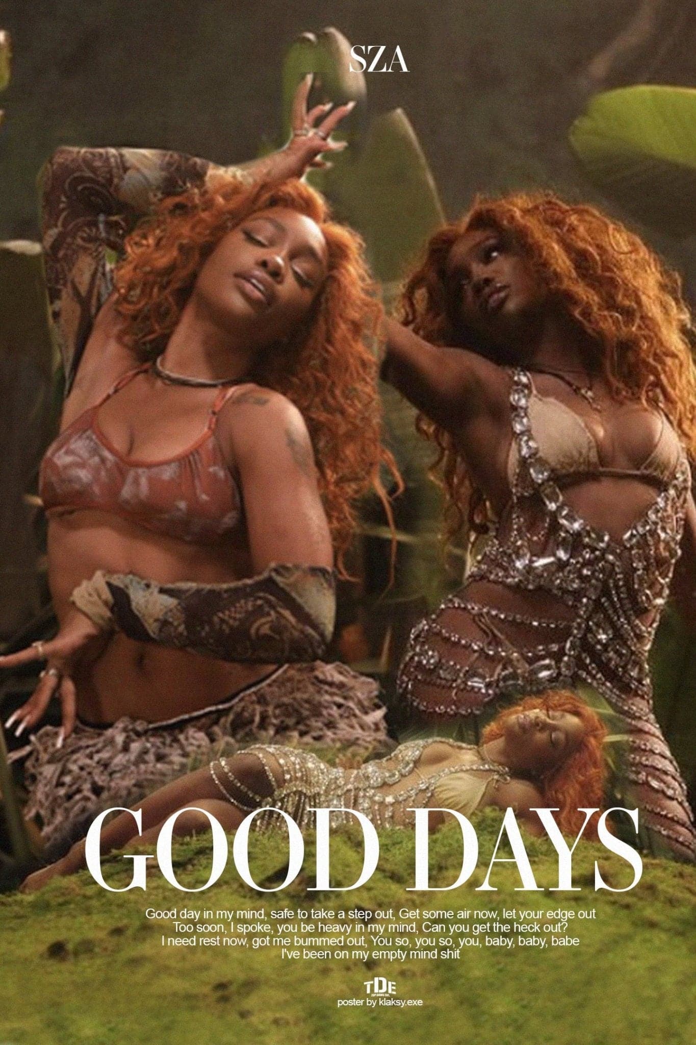 Sza ‘Good Days Lyrics’ Poster - Posters Plug