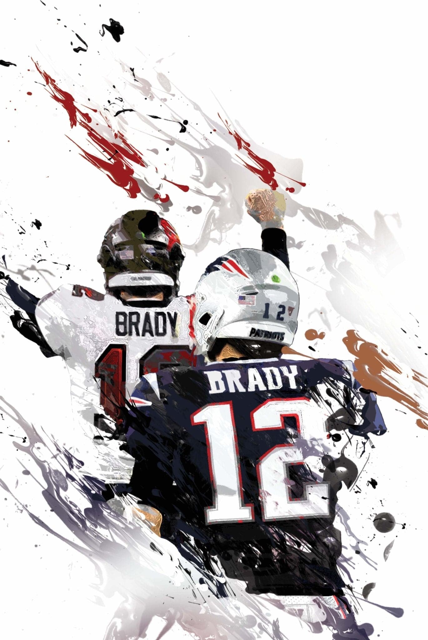 Tom Brady 'Patriotic Bucs' Poster - Posters Plug