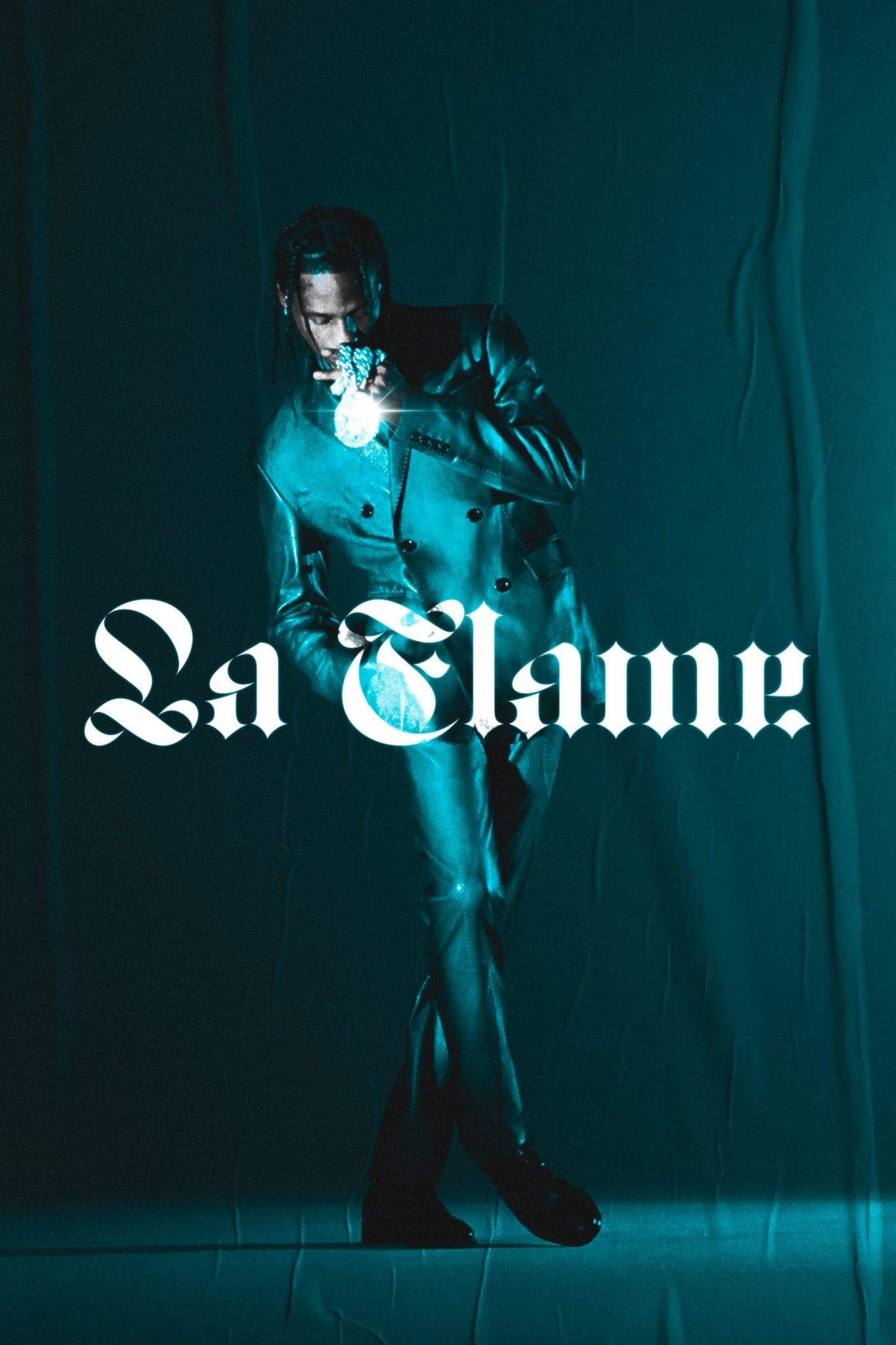 Travis Scott 'La Flame' Blue Bling Poster - Posters Plug